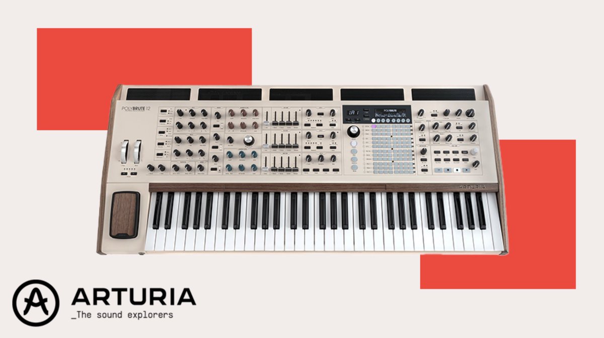 Arturia just unveiled its newest flagship synthesizer, the PolyBrute 12, a 12-voice analog synth featuring a Full Touch MPE keyboard and powerful sound-morphing capabilities. Details ➡️ bhpho.to/3V0Lh9L