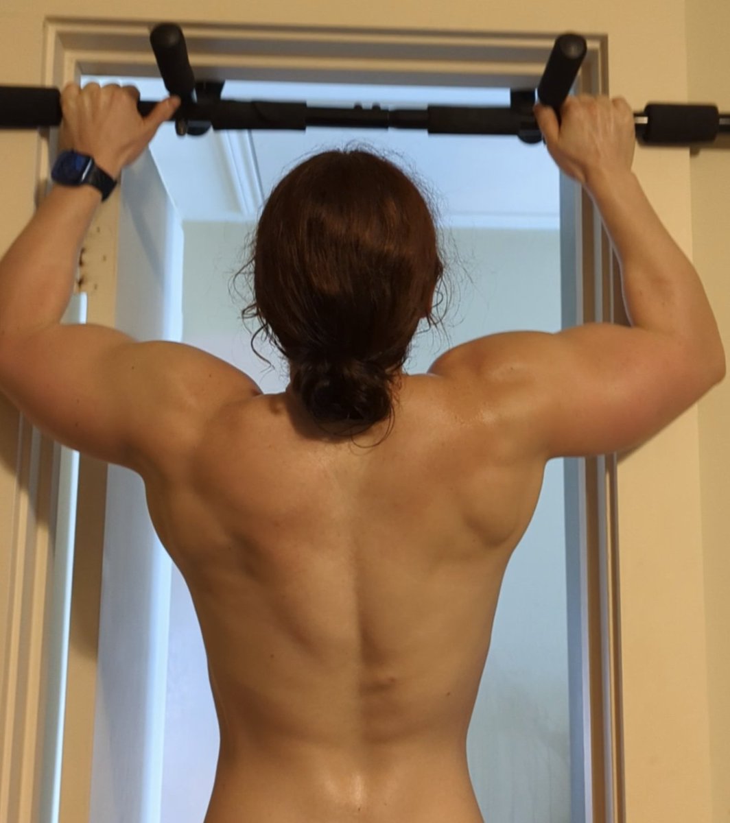 kitty_bit_games's tweet image. Back muscle references.
Muscle engagement at top, middle and bottom of a pull-up.