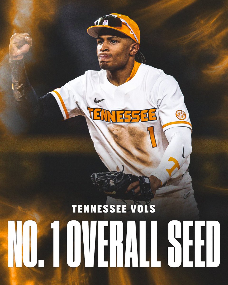 THE TOP TEAM IN COLLEGE BASEBALL IS ON ROCKY TOP‼️ No. 1 overall seed @Vol_Baseball