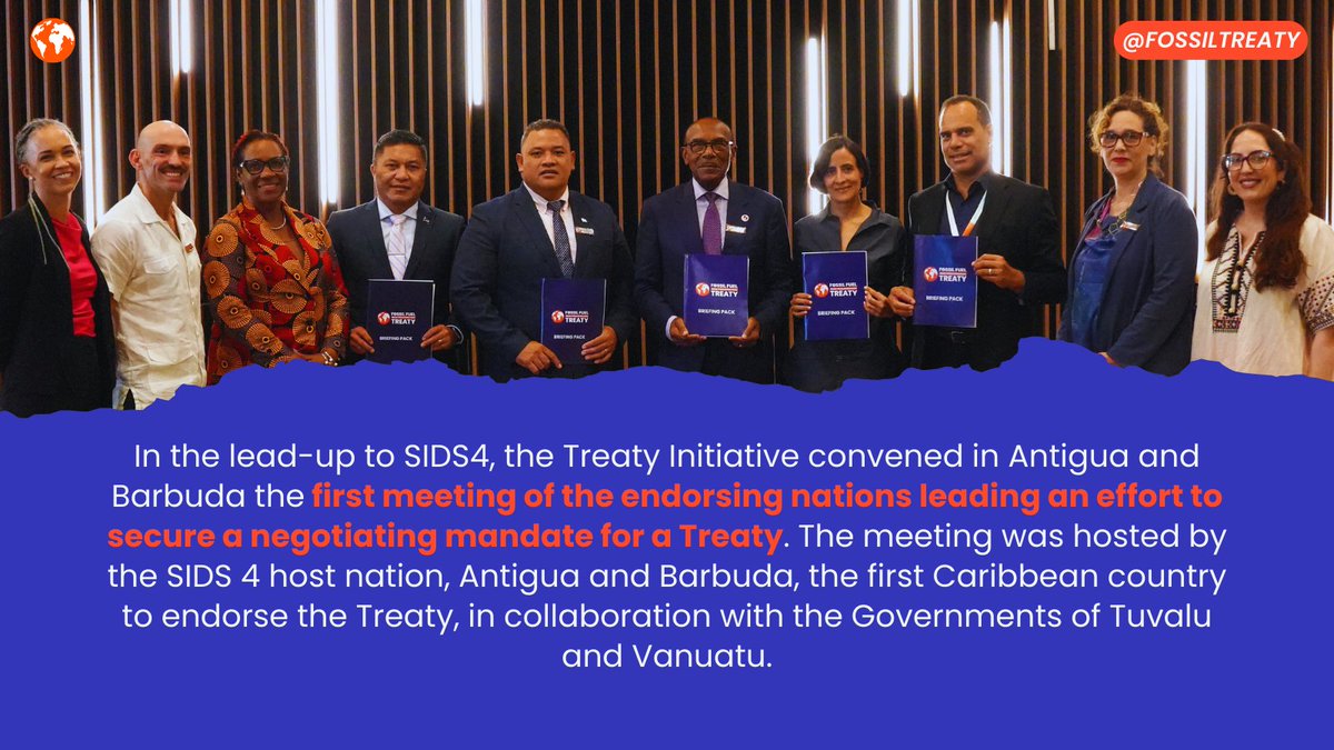 The day before, the initiative held its first-ever ministerial meeting of the endorsing nations leading an effort to secure a negotiating mandate for a #FossilFuelTreaty at #SIDS4!