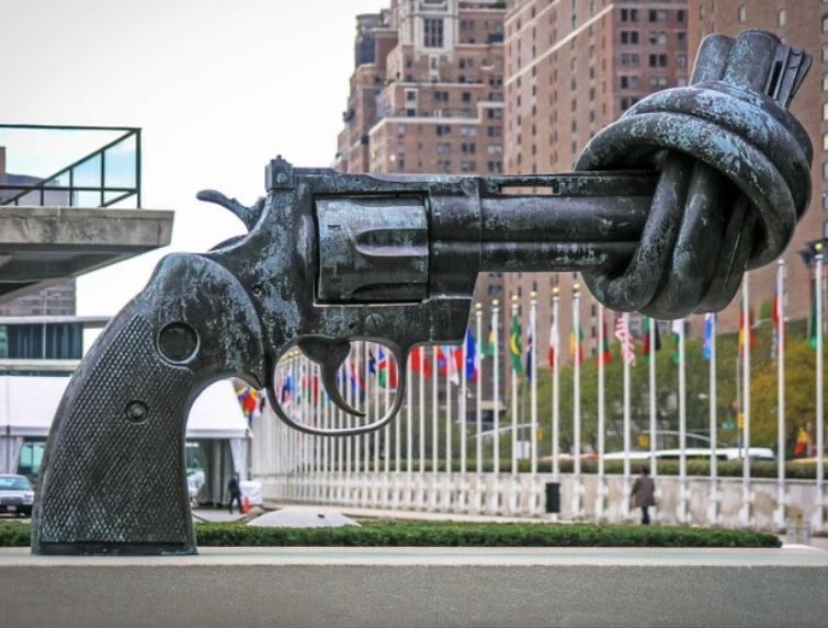 LEST WE FORGET-Articles 19/30 @UN Declaration Rights Indigenous Peoples remind us🛑 #militarization lands/territories/resources of #IndigenousPeoples,to enable living in freedom,peace & security,development & friendly relations among nations & peoples of the world #KnottedGun #UN