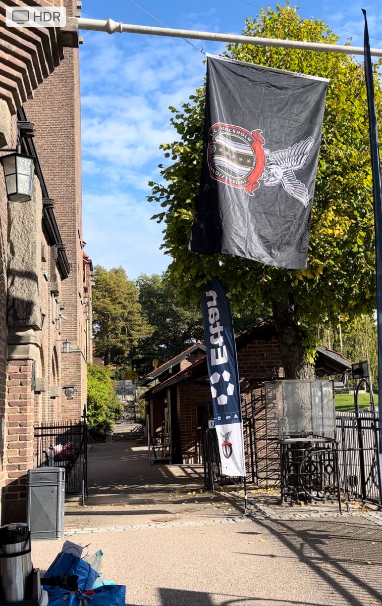 27. Flaggor
FC Stockholms fina flagga vajar utanför Olympiastadion. 

#vårpåminplanet