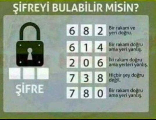 20 üniversitede 5000 öğrenci arasında yapılan testte en çok yanlış cevap verilen soru olmuş. Sizce şifre nedir?

Girelim