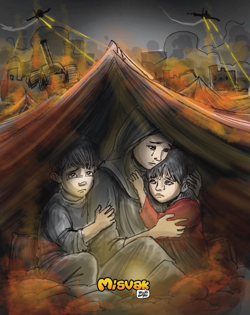 Kimse gelmeyecek mi anne,
Biz son müslümanlar mıyız?

Gelmeyecek yavrum
Tüm dünya suç ortağı!
 #RefahOnFire