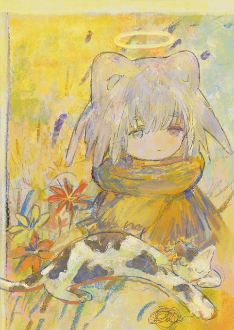 「yellow scarf」 illustration images(Latest)