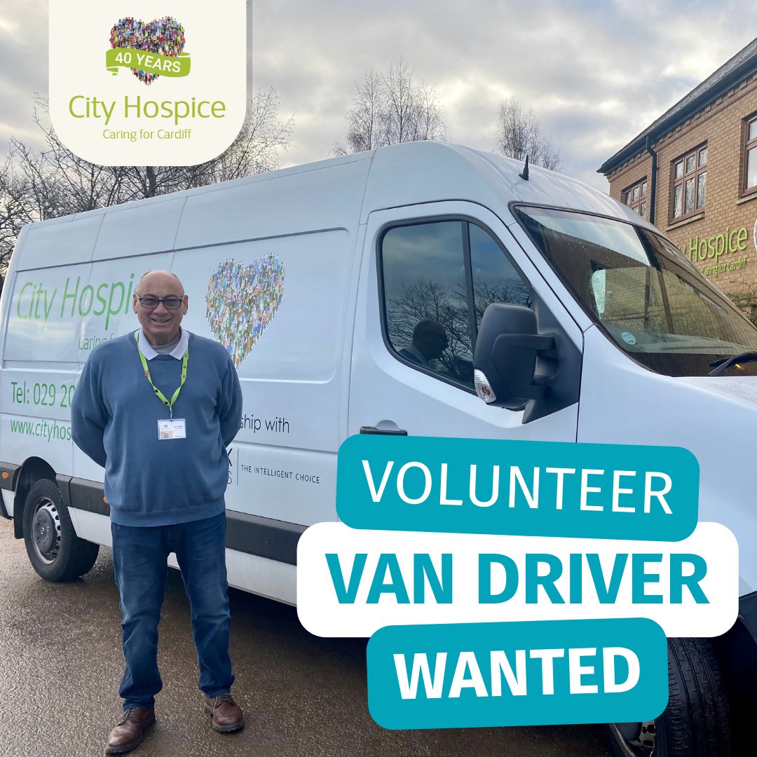 CityHospice's tweet photo. 💙 Volunteer Van Driver needed! Help our retail ops by transporting donations across Cardiff.

Skills:
🚛 Fit to lift donations
🚛 Van driving experience
🚛 Full UK license (2+ yrs)
🚛 Age 25+

Meet new people &amp; support your local charity today!

📧 volunteer@cityhospice.org.uk https://t.co/sFh3FiuIrO