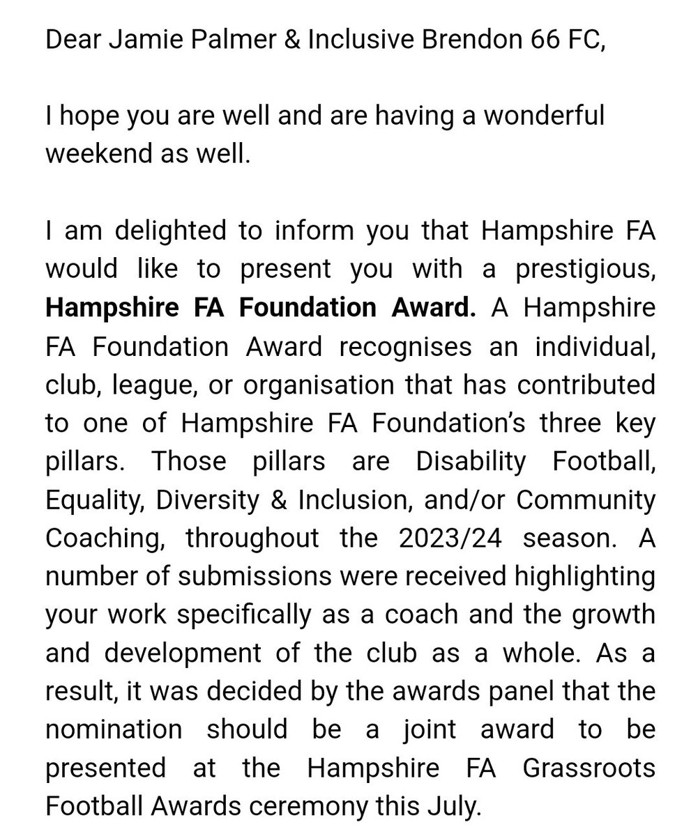 Recognition has never been my motivation, Inclusion is. #DiversityMatters #InclusionForAll 🧡⚽️💚