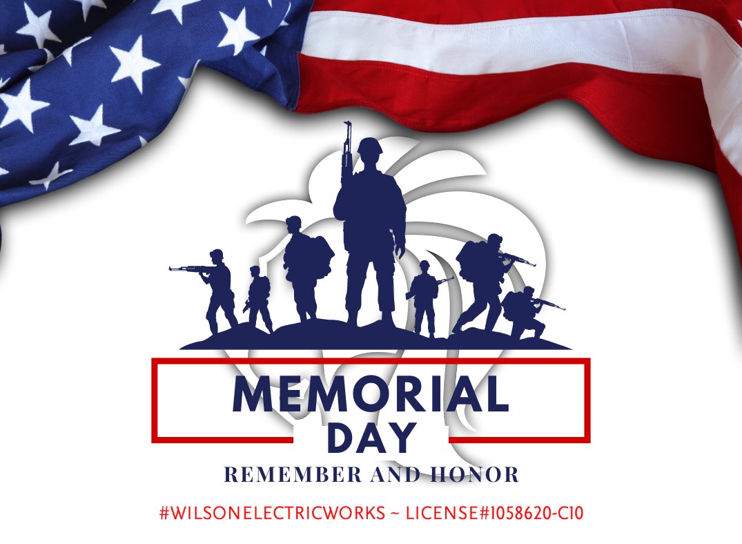 ElectricWilson's tweet photo. Today, we pause to remember and honor the heroes who gave their lives for our country. Their sacrifice is a powerful reminder of the cost of our freedom.
Take a moment to reflect and pay tribute to their legacy.
#MemorialDay #RememberAndHonor #wilsonelectricworks https://t.co/622HlvXAvu