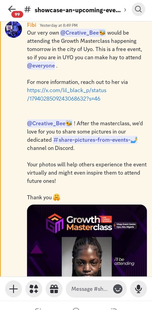 I just shared my key takeaways and event pictures from the Growth MasterClass <a href="/growthmastersng/">Growth Masterclass | Ng 🇳🇬</a> in Gruve community🤗

Gruve community is the place to be for all event creators and attendees.💃

Are you tired of missing out on the hottest events in town?🤔

Join Gruve community...