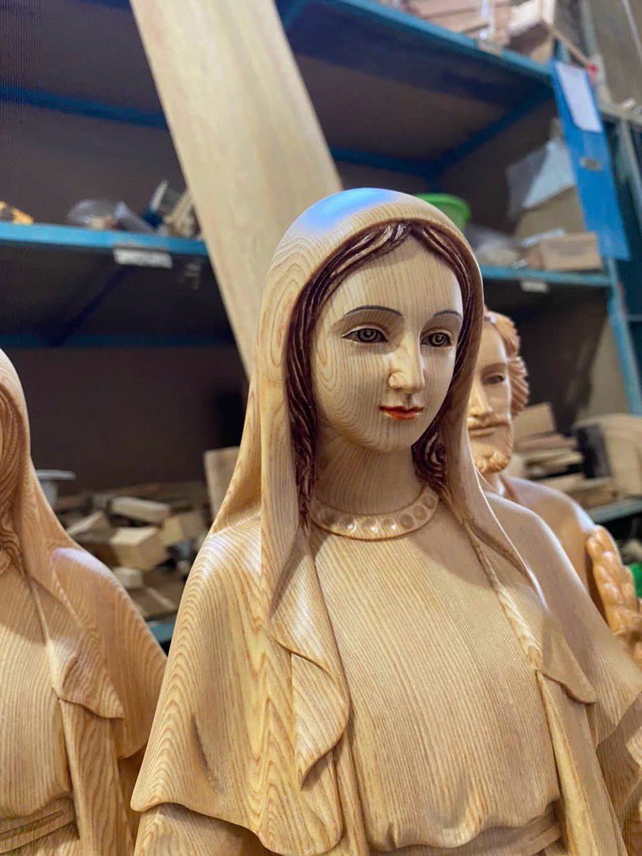JM_Catholic's tweet photo. Beautiful Mother
#handicraft #woodencatholicstatues #catholicart https://t.co/4YJnOxVSF0