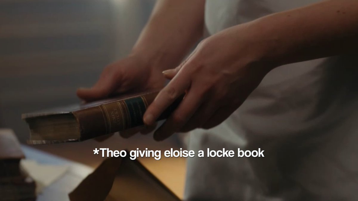 WAIT! how come I never noticed what book Theo gave to Eloise, YALL the foreshadowing is REAL!