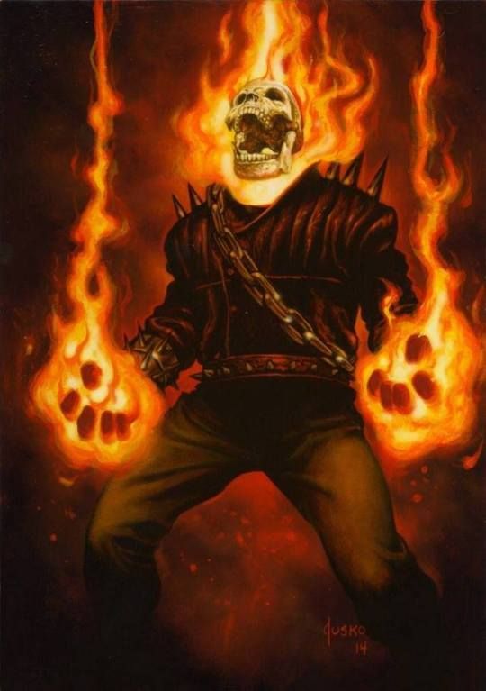 Mephisto And Ghost Rider Art By Joe Jusko 💀🔥