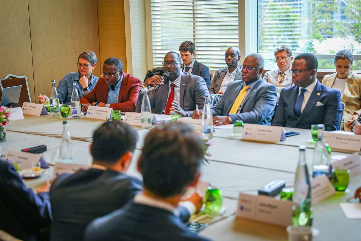 At the Executive Roundtable for Optimizing Malaria Prioritization and Preparing for Innovation, organized by @Novartis Global Health and Sustainability on the margins of #WHA77, @AfricaCDC Ag. Deputy Director General Dr. Raj Tajudeen emphasized the importance of local