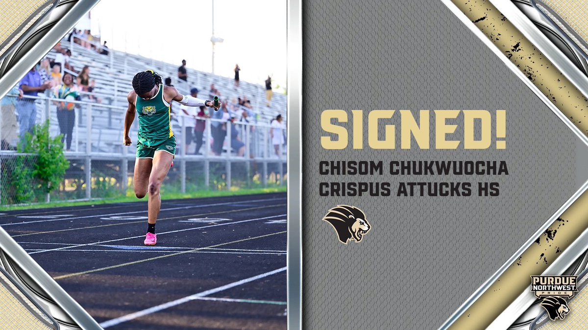 SIGNED! 🦁Welcome to the family, Chisom Chukwuocha! Chisom will join our women’s sprint program this Fall and comes to us from Crispus Attucks HS in Indianapolis!