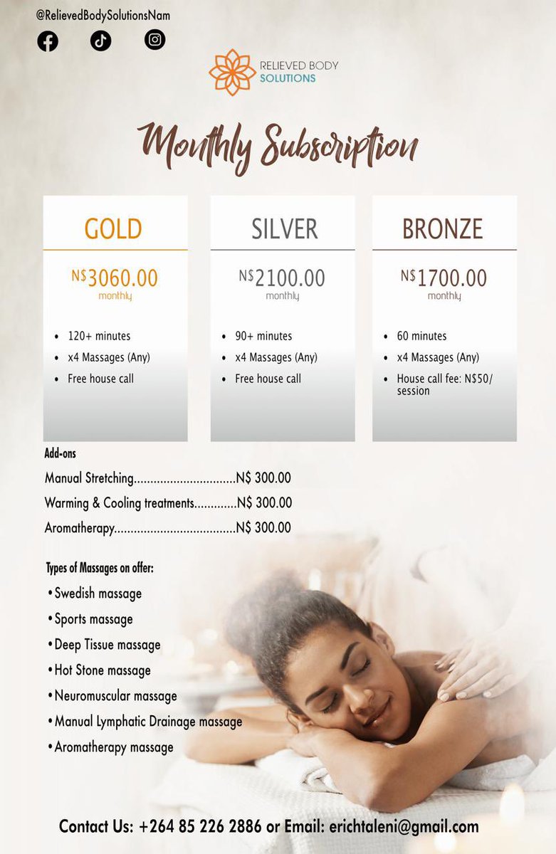 BodyRelieved's tweet image. Exciting News! Reduced Prices on All Massages

Feeling stressed? Need a break? Treat yourself to ultimate relaxation without breaking the bank! 

We're offering reduced prices on all our massage services.

📅 Schedule your appointment today.
#MassageTherapy  #Wellness #SelfCare