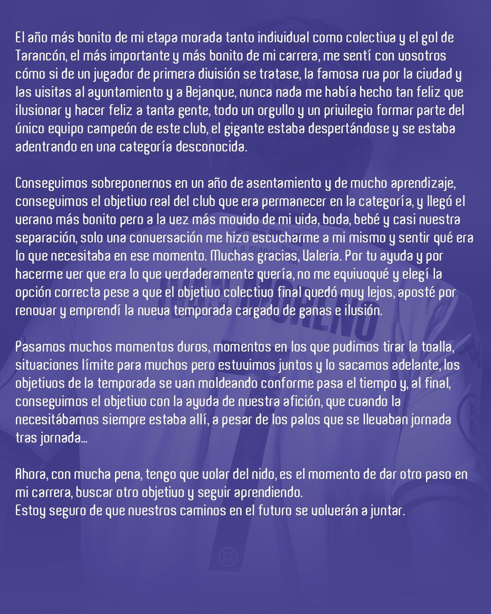 ivan_moreno_10's tweet photo. Muchas gracias @deporguada 💜 https://t.co/nOf6r7RNyx