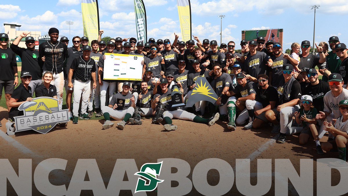 Atlantic Sun Conference (@asunsports) on Twitter photo Tallahassee BOUND 🎟⚾️
<a href="/StetsonBaseball/">Stetson Baseball</a> will face Florida State in its first game of the <a href="/NCAABaseball/">NCAA Baseball</a> Regionals!💯⚾️
#ASUNBuilt | #GoHatters 🤠 Tallahassee BOUND 🎟⚾️
<a href="/StetsonBaseball/">Stetson Baseball</a> will face Florida State in its first game of the <a href="/NCAABaseball/">NCAA Baseball</a> Regionals!💯⚾️
#ASUNBuilt | #GoHatters 🤠