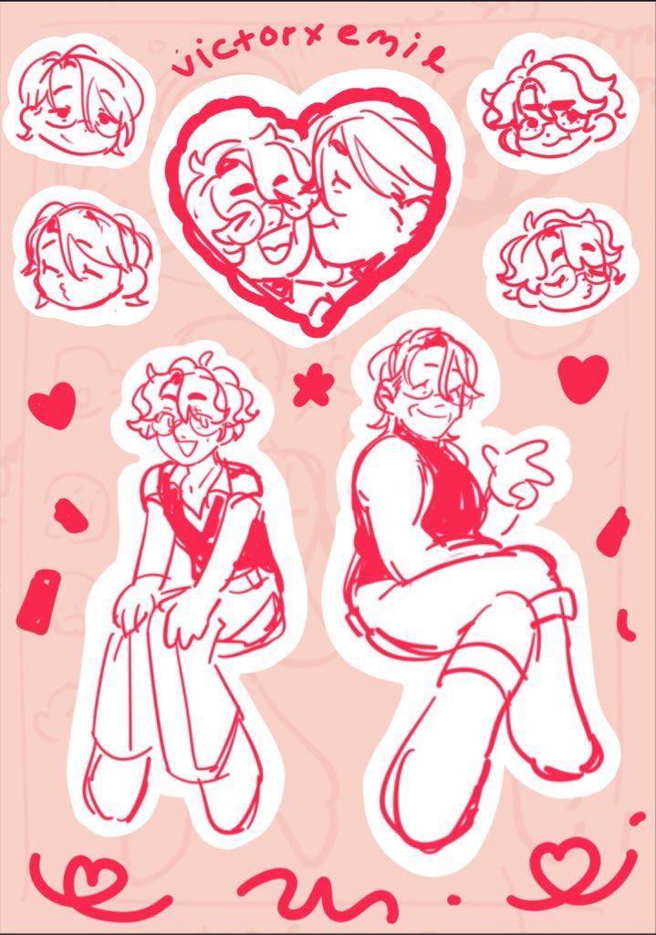 going thru my cmsn ideas backlog....sticker sheet...aughhhh (i plan to also offer the ones like my regular oc sticker sheets!) 