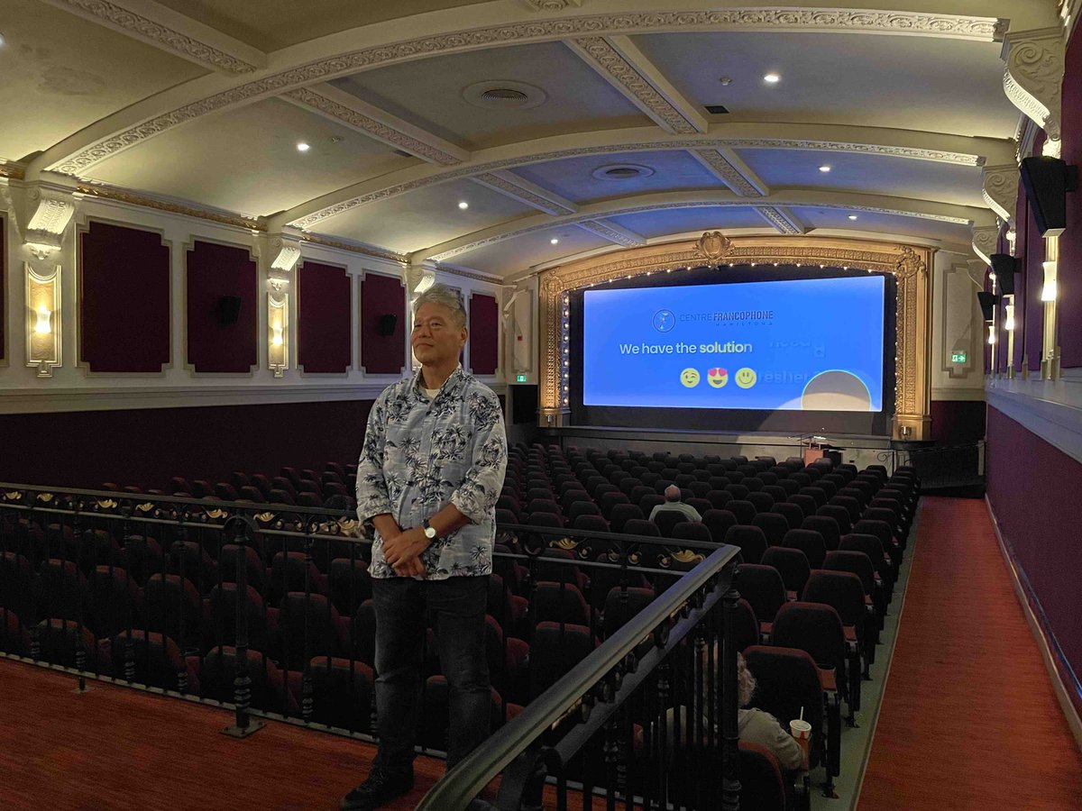 Director Yuji Nakae at @PlayhouseHamOnt in Hamilton. Beautiful theatre! Built 110 years ago. #TheZenDiary