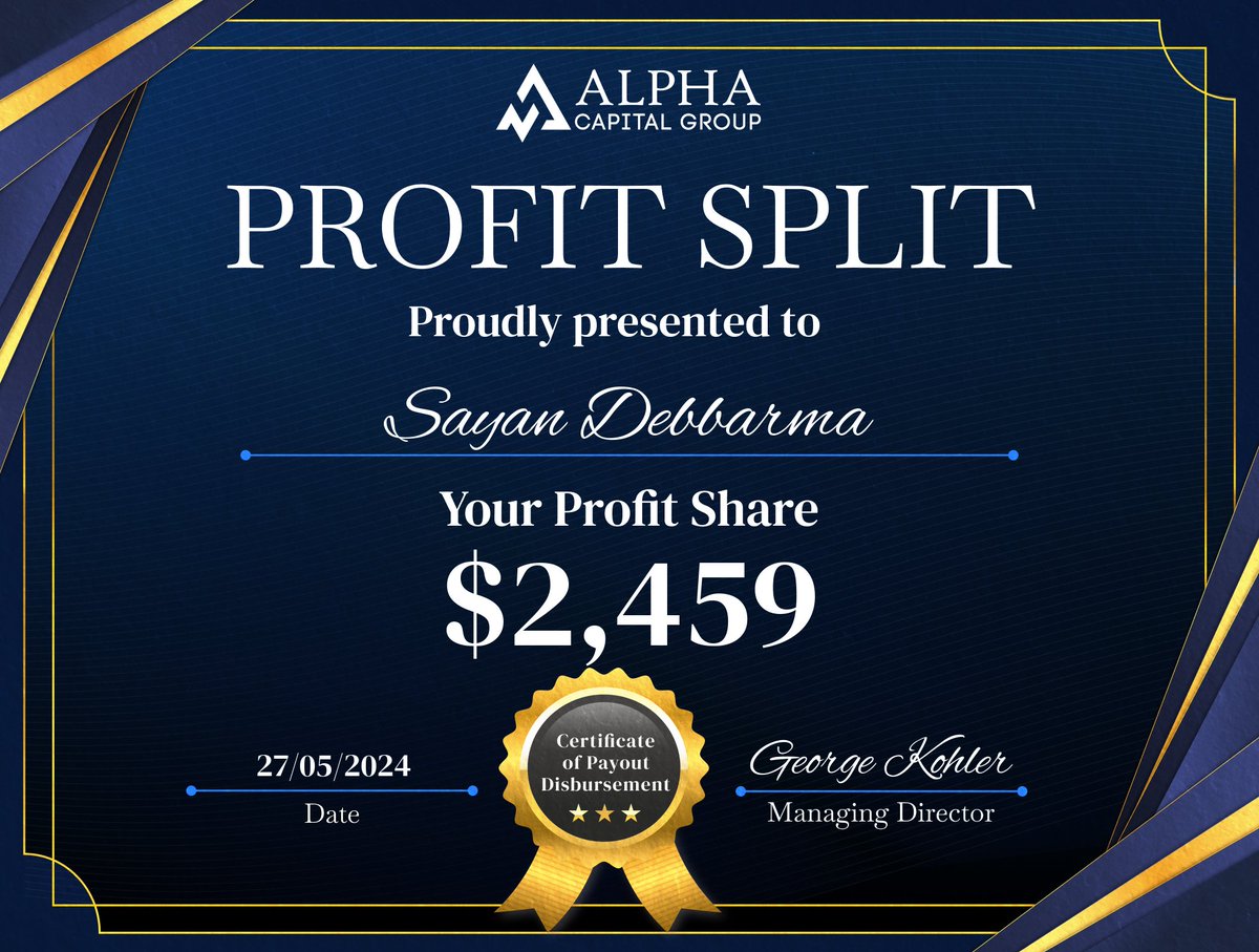 Received 1st payout from @AlphaCapitalUK 

#propfirms #fundedtrader