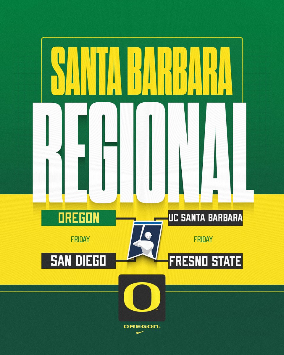 𝐒𝐚𝐧𝐭𝐚 𝐁𝐚𝐫𝐛𝐚𝐫𝐚 𝐁𝐨𝐮𝐧𝐝

The Ducks are heading south, facing San Diego on May 31. #GoDucks