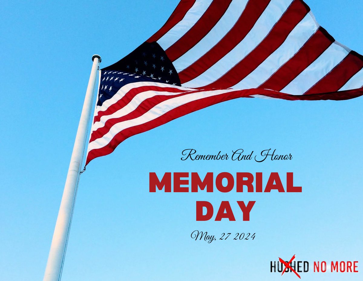 Remembering Our Heroes This Memorial Day. Honoring the brave men &amp; women who have sacrificed their lives in service to our country.

We will never forget your sacrifice. 🇺🇸

#HushedNoMore #MemorialDay #HonorTheFallen #RememberAndHonor #FreedomIsNotFree