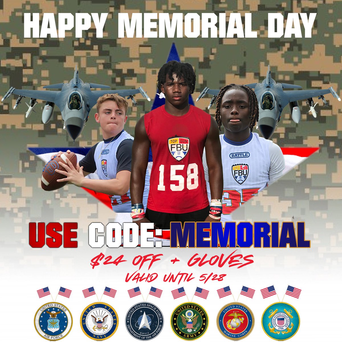 🇺🇸Happy Memorial Day THANK YOU to all that have served to protect our country 🫡 Today only, get $24 off + Free Gloves! Sign up 👇& use code: MEMORIAL footballuniversity.org
