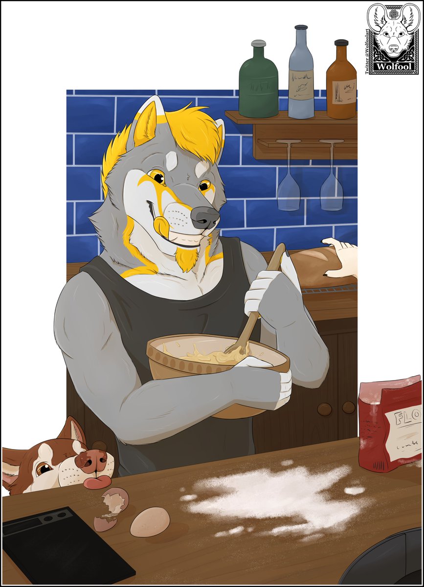 The masterbaker is in the kitchen again! The first couple of bakes are sacrificial... so that the final one can survive past the cooling stage without being stolen XD

Featuring of course my wonderful wuff <a href="/VorkVitae/">𝙑𝙤𝙧𝙠 moved to bsky 🦋</a> and his amazing baking skills! 

furaffinity.net/view/56786330/