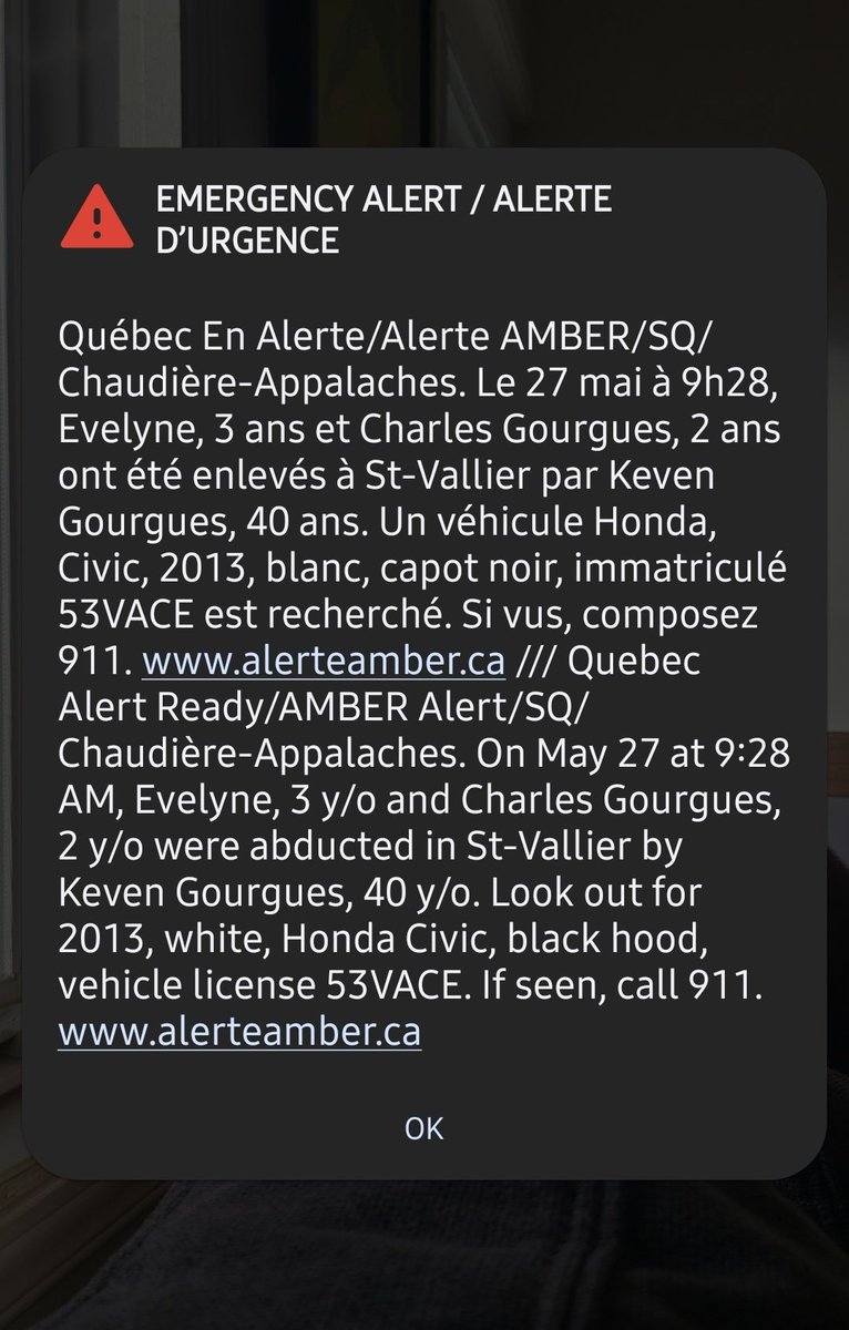 Ouvrez l'œil !!
#AlerteAmber