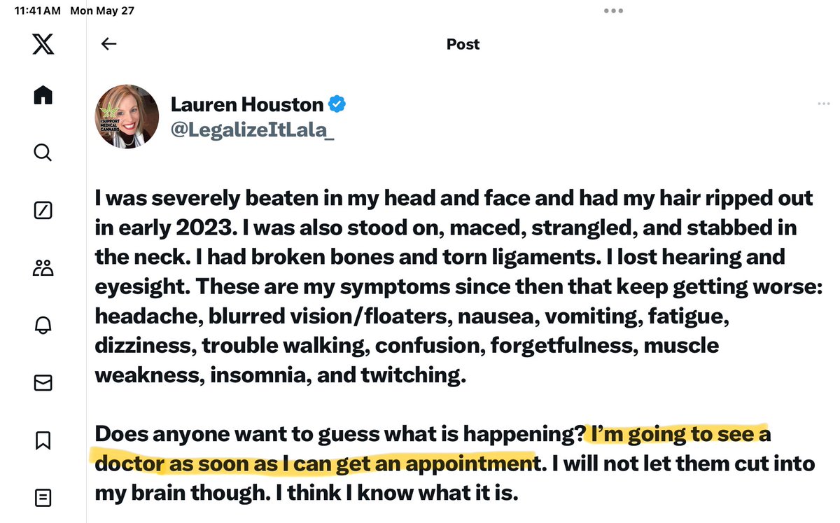 Can anyone explain why she goes to see a doctor? She “knows more than all doctors, lawyers, & veterinarians.” Why go to a Dr for fake ailments?  “Do as I say, not as I do.” You are so full of shit, @LegalizeItLala_ P.S. Exaggerate much? You beat his a$$, he didn’t beat you.