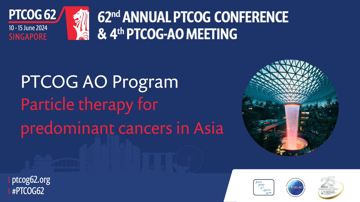 📢 Join us for an insightful session at the #PTCOG62 & 4th PTCOG-AO Meeting, focusing on particle therapy for predominant cancers in Asia.

📅 Date: 11 June
🕒 Session Time: 14:20 - 15:40

Explore the Agenda: ptcog62.org/ptcog-ao-progr…
#ParticleTherapy #CancerCare #RadOnc #Oncology