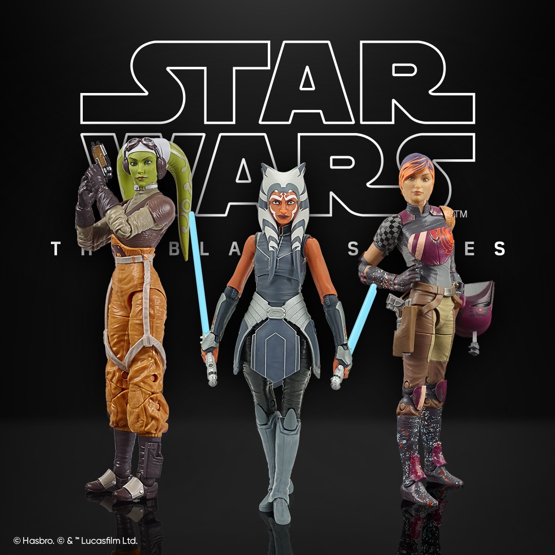 Star Wars The Black Series! De Star Wars están de vuelta! Hera Syndulla (Star Wars Rebels), Ahsoka Tano (Star Wars: The Clone Wars) y Sabine Wren (Star Wars Rebels). PREVENTA 260.000 Gs. OCT2024. VENTA por SEPARADO #StarWarsParaguay #BlackSeriesParaguay