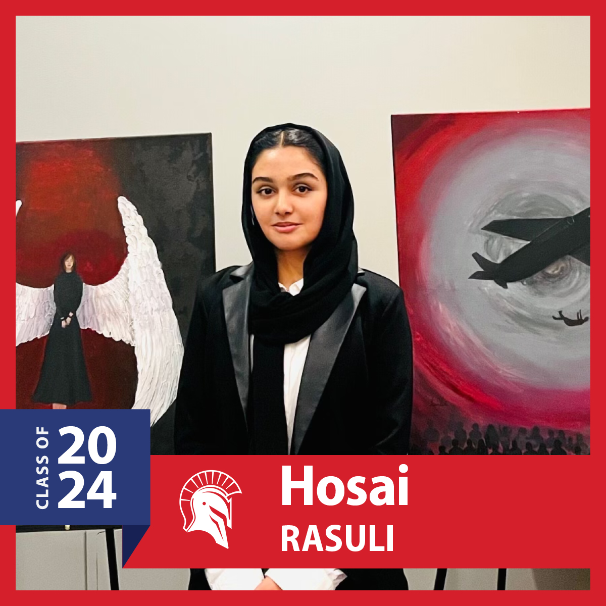 ACPSk12's tweet photo. Congrats to @AlexCityTitans’ Hosai Rasuli, who came to the U.S. from Afghanistan and plans to major in pre-med and minor in art at @GWtweets. ⚕️ Hosai says, “Your teachers are the best source to get help if you need it…emotionally and academically.” 🎓 #Titans2024 #TitansRising https://t.co/s7tVQduir5