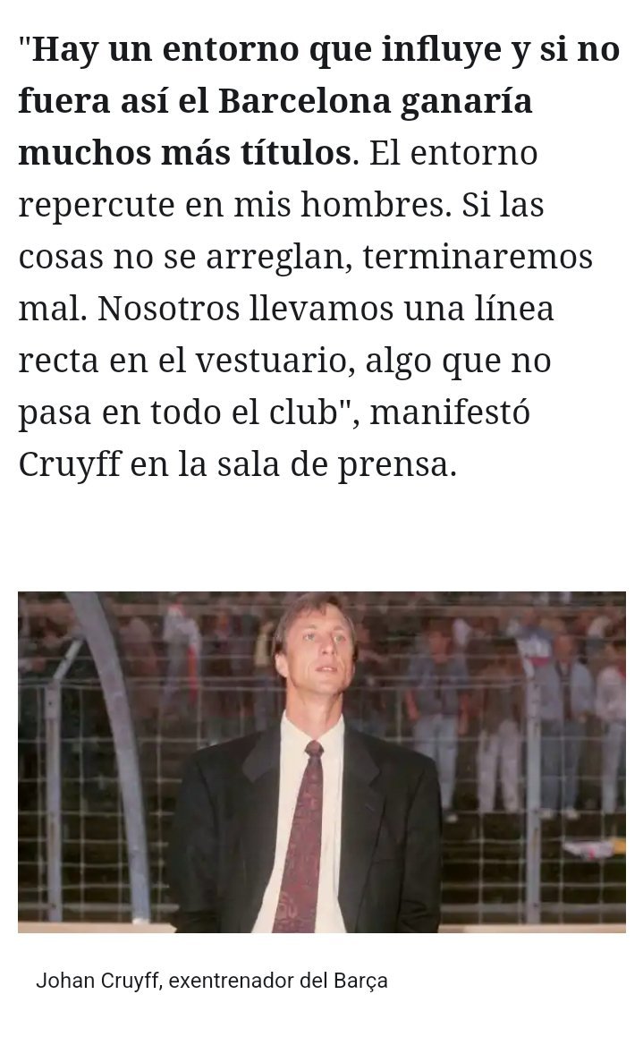 CuentaMister's tweet photo. Cruyff obviamente siempre iba por delante de este barcelonismo incompetente comprador de relatos cavernarios, especialistas en destruir una y otra vez al Barça. Ha pasado 3 décadas, nada ha cambiado. Hasta que el Barça se hunda, no pararán https://t.co/4S6mtDsfYz