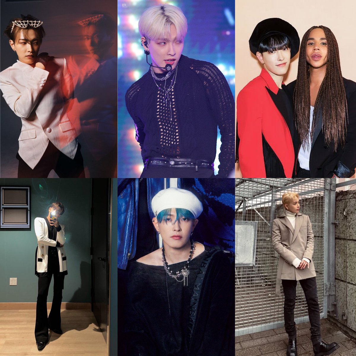 matzcats's tweet photo. a couple of my favorite balmain prince hongjoong looks! https://t.co/6tgVdU7f7s
