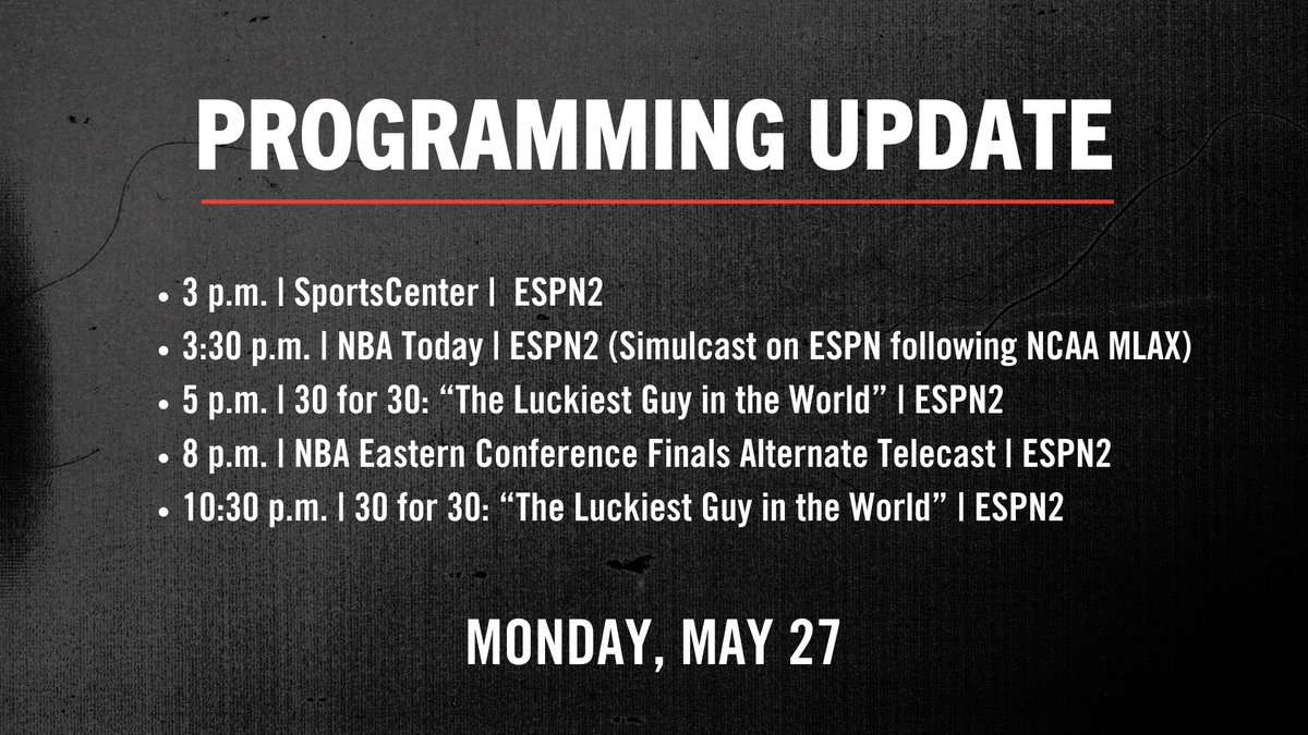 PROGRAMMING UPDATE: ESPN2 will feature special programming today in remembrance of Bill Walton Details: bit.ly/3WZ9zDw