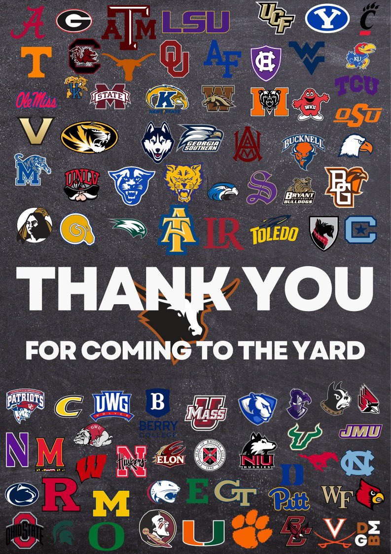 We appreciate every school that came to visit us this spring! #StockTheYard🤘 | #DMGB💯