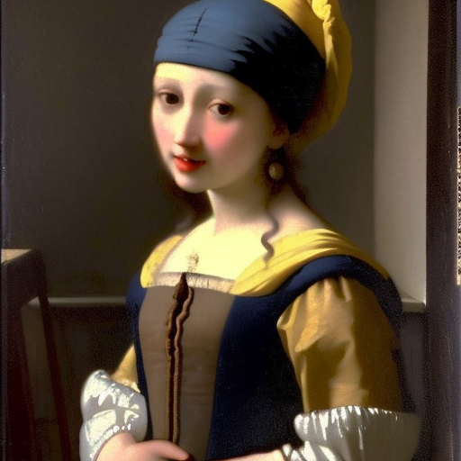 Vermeer AI Museum exhibition #vermeer #AI #AIart #AIartwork #johannesvermeer #painting #フェルメール #現代アート #現代美術 #当代艺术 #modernart #contemporaryart #modernekunst #investinart #nft #nftart #nftartist #closetovermeer Girl with blue turban
