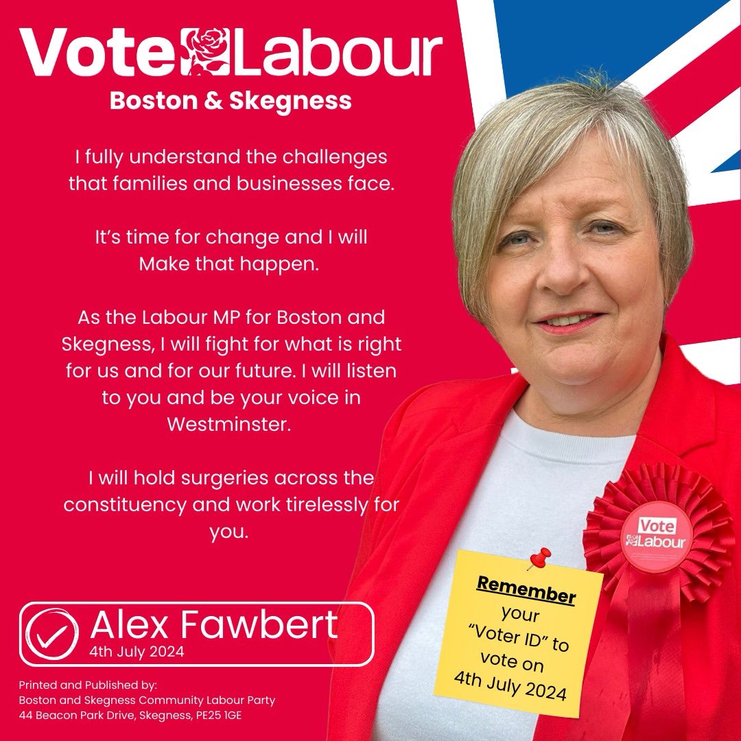 I am incredibly proud to be the Labour Party’s parliamentary candidate for the Boston and Skegness constituency. 
#BostonandSkegness #Labour #TimeforChange #GeneralElection #labourwomensnetwork #SME4Labour <a href="/labourforces/">Labour Friends of the Forces</a>