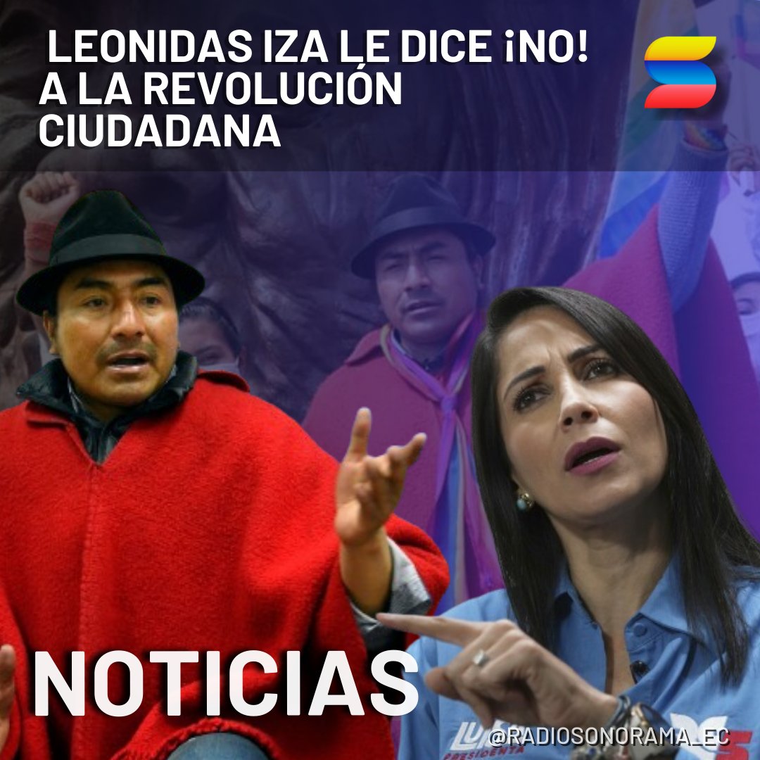 Leonidas Iza, Dirigente de @CONAIE_Ecuador aseguró que no se establecerá un diálogo con Revolución Ciudadana, pues el movimiento indígena busca mantener veraderos diálogos con el fin de buscar la unidad popular 'a partir de lo que pide el país, no de insultos'. #LeonidasIza #RC