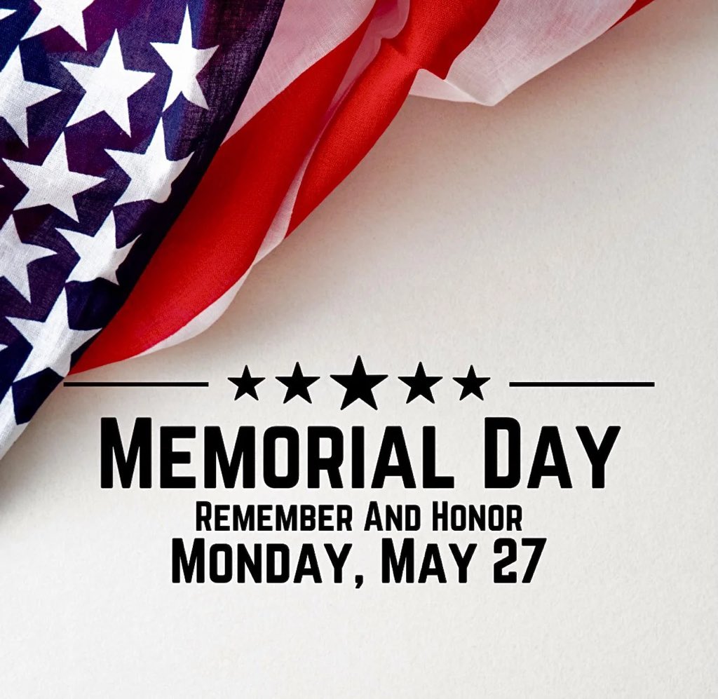 While you enjoy your holiday remember those who gave the ultimate sacrifice for our country and the freedoms we have ❤️🤍💙