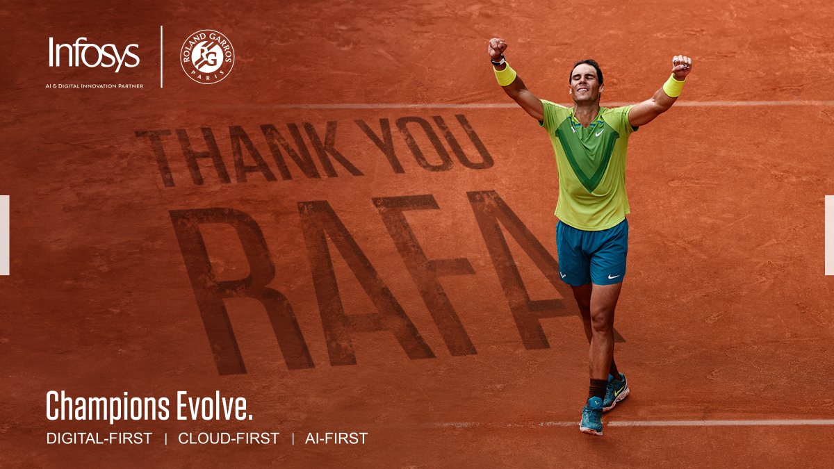 We hope to see @RafaelNadal back at RG25, but if not, he has left a lasting impression at @rolandgarros that can never be matched. His legacy will forever be imprinted in the sacred clay. Thank you Rafa! 
#LegendsLeaveTheirMark #RafaXInfosys