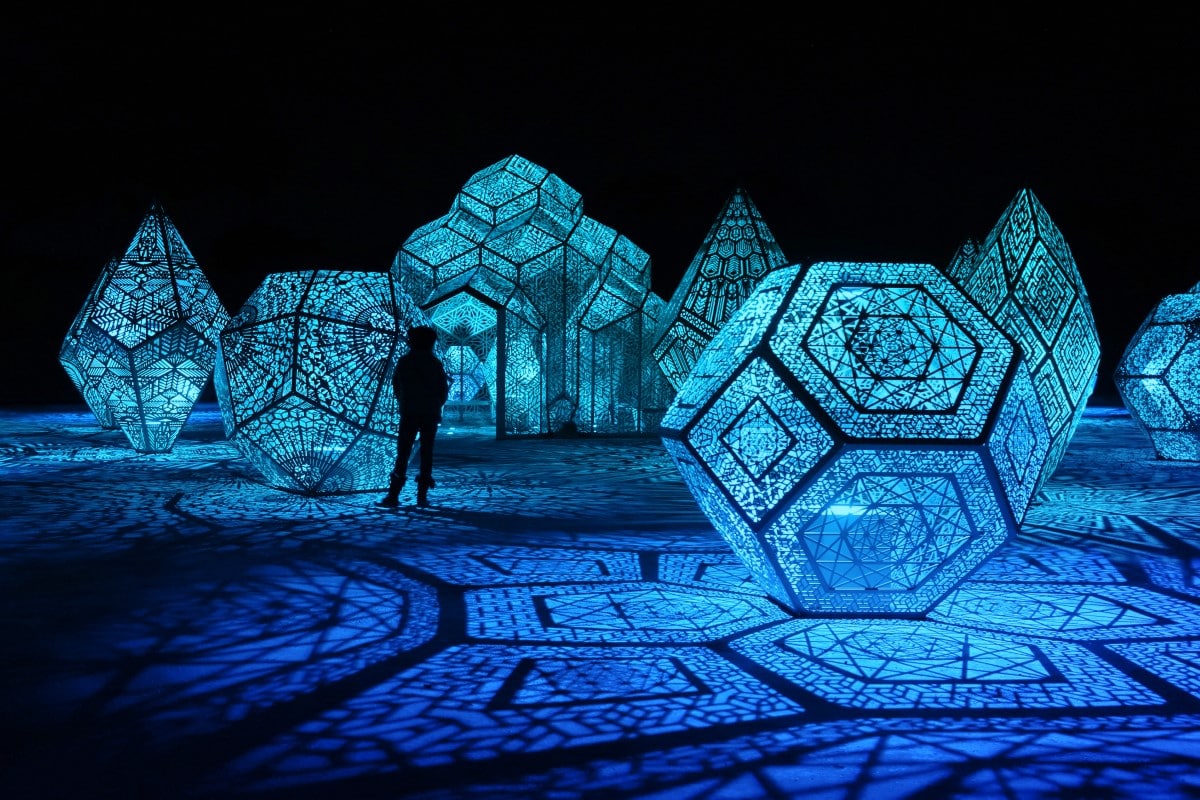 HYBYCOZO’s Largest Ever Geometric Light Installation Opens at Sensorio in California mymodernmet.com/hybycozo-dimen… #geometry #art