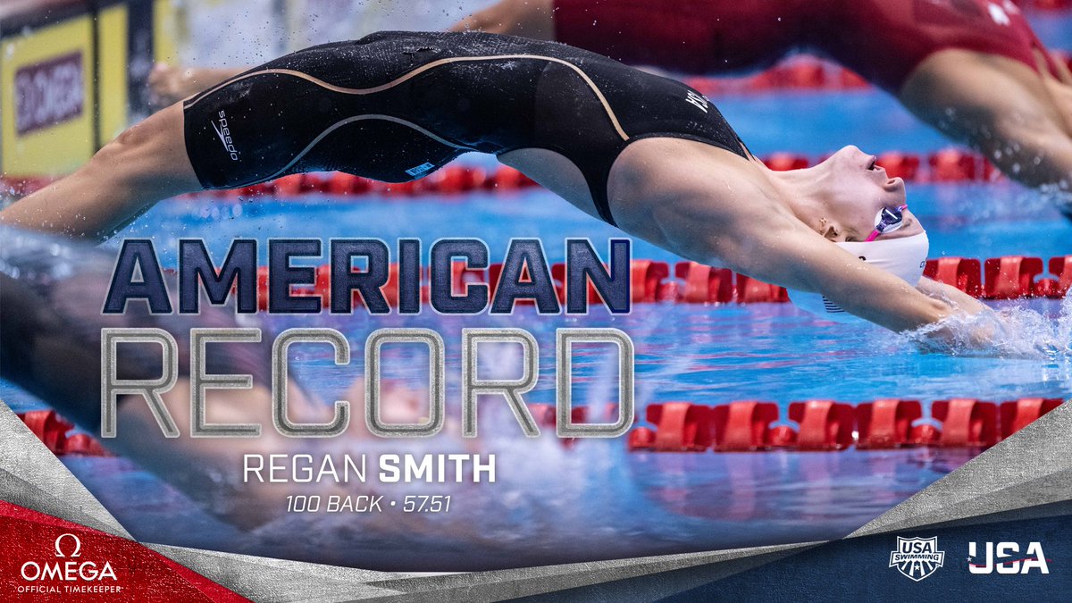 Regan Smith really did that 😳 The time lowers her own American Record and is good for the fifth-fastest swim in history. #OMEGAOfficialTimekeeper