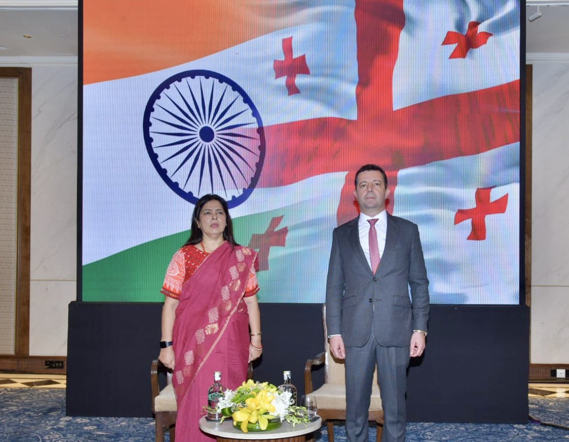 Warmest greetings and best wishes to the people, the government and Ambassador H.E. Mr. Vakhtang Jaoshvili on the National Day. India values warm and friendly multifaceted ties with Georgia, which are underpinned by a long history of uninterrupted cultural and people-to-people