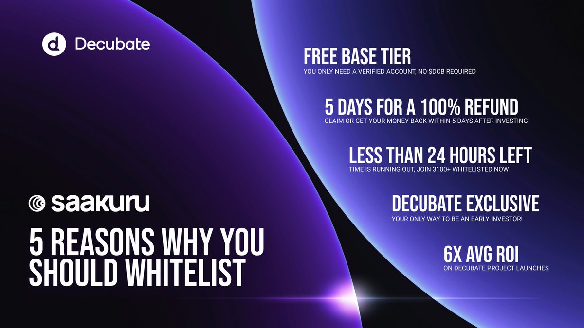 decubate's tweet photo. 🔔 Final Reminder: @saakuru_labs Whitelist Closing Soon!

Don’t miss your chance to join the Saakuru whitelist, secure your spot now: https://t.co/6FEfuXgIYb

Time is running out! ⏳ https://t.co/RShupP63BP