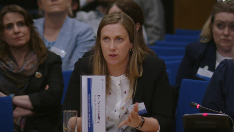 icsh_ie's tweet photo. #NED24 Eoin Carroll @coophousingie flags @HouCommission cost recovery rent model. Karen Ciesielski @IrishEnvNet on retrofitting #publichousing stock. Tricia Keilthy @SVP_Ireland on benchmarking social protection. Tom McDonnell @NERI_research Budget2025 must be #countercyclical https://t.co/4TY2YbGeTj