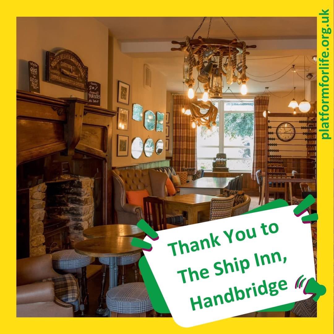 A great big thank you to @ChesterShipInn at Handbridge 💚 

By donating £1 for every steak & ale pie & 5% of their gratuities, these superstars have raised an amazing £3200 for us since last summer. 

Pop in & we recommend the pie 😉

#ChestersMentalHealthCharity
#ItsWhatWeDo