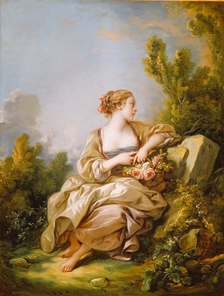 "The gardener " by F. #Boucher (1703-1770) #fineart