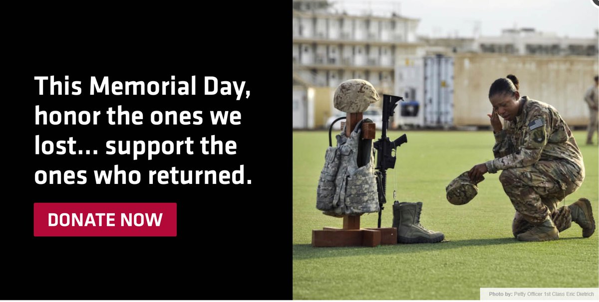 1 retweet = $1.00

To honor Memorial Day, every retweet this post gets, I will donate $1 to Disabled American Veterans (@DAVHQ).